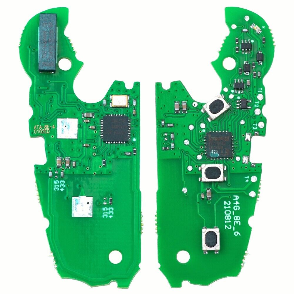 fOR Audi Q7 8E0 837 220AF 433MHz 8E 3 Button Folding Remote Car Key Fob