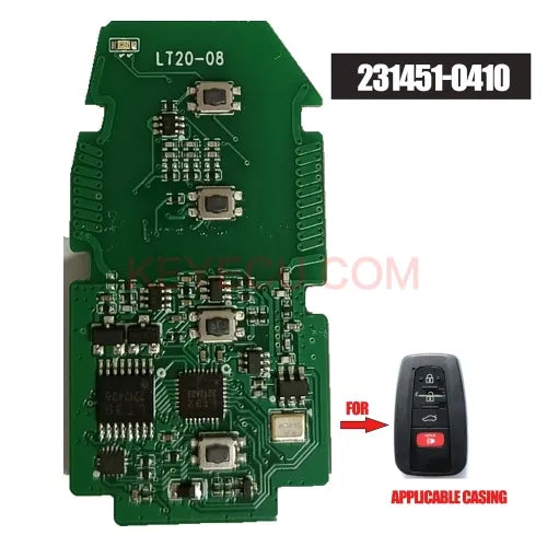 Lonsdor Universal Board ID: 231451-0410 433MHz for Toyota Smart Key 8A PCB Work for K518 Key TOOL