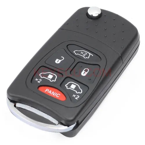 Modified Flip Remote Key Shell 6 Button for Chrysler