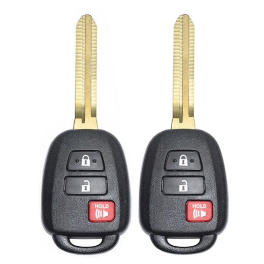 For Toyota Yaris Scion tC iQ 2014-2016 314MHz G MOZB52TH 3 Button Remote Car Key Fob - 2 PCS