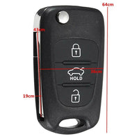 Thumbnail for For Kia Soul Sedona Carens Optima 3 Button Car Key Fob Shell Case