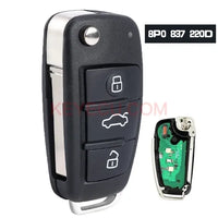 Thumbnail for 8P0 837 220 D , 8P0837220D Flip Remote Key Fob 3 Button 434MHz ID48 Chip for Audi A1 Q3 A3 TT S3 S1 2005-2014