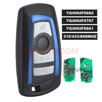 Thumbnail for Blue YGOHUF5662, YGOHUF5767, YGOHUF5661 Smart Remote Key Fob 4 Button 315MHz/433MHZ/868MHZ PCF7953 / PCF7945 for BMW F Chassis FEM / BDC CAS4 CAS4+