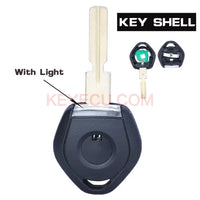 Thumbnail for Uncut Led Light Virgin Transponder Key Shell for BMW HU58