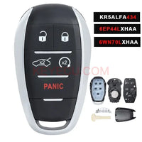 Thumbnail for Black / Red KR5ALFA434,Continental: A2C97635100 Keyless Remote Smart Key Fob 433MHz 4A Chip for Alfa Romeo Giulia Stelvio 2017 2018 2019 2020