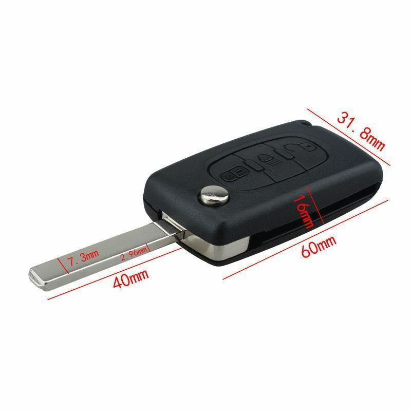 For Citroen Peugeot 3 Button VA2 Car Key Shell Case