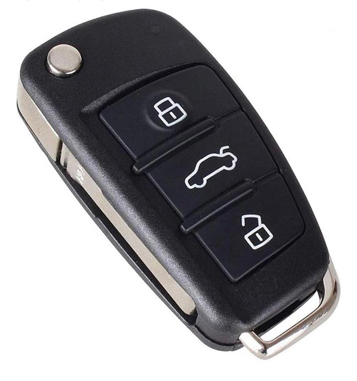 fOR Audi Q7 8E0 837 220AF 433MHz 8E 3 Button Folding Remote Car Key Fob