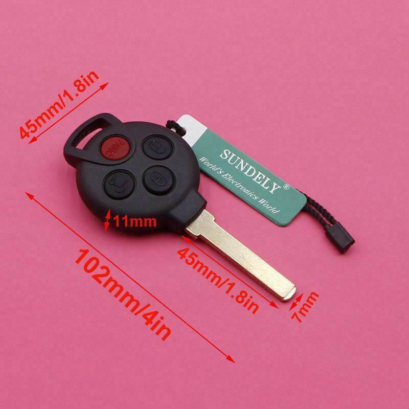 Fits Mercedes-Benz Smart Fortwo 315MHz 4 Button Car Key Fob