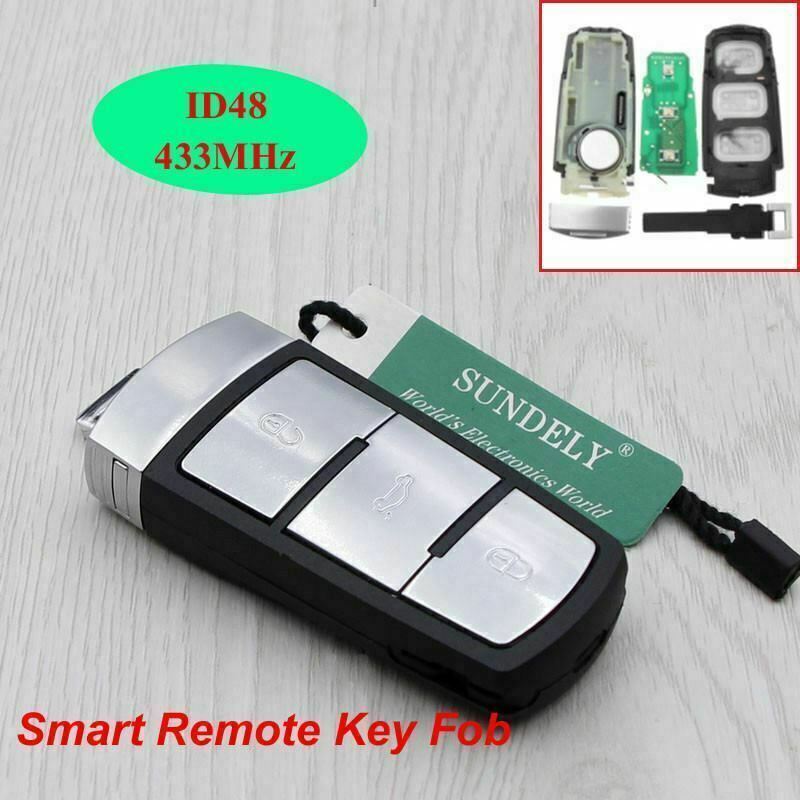Fits VW Passat CC B6 B7 Magotan 3C0959752BA 434Mhz ID48 3 Button Car Key Fob