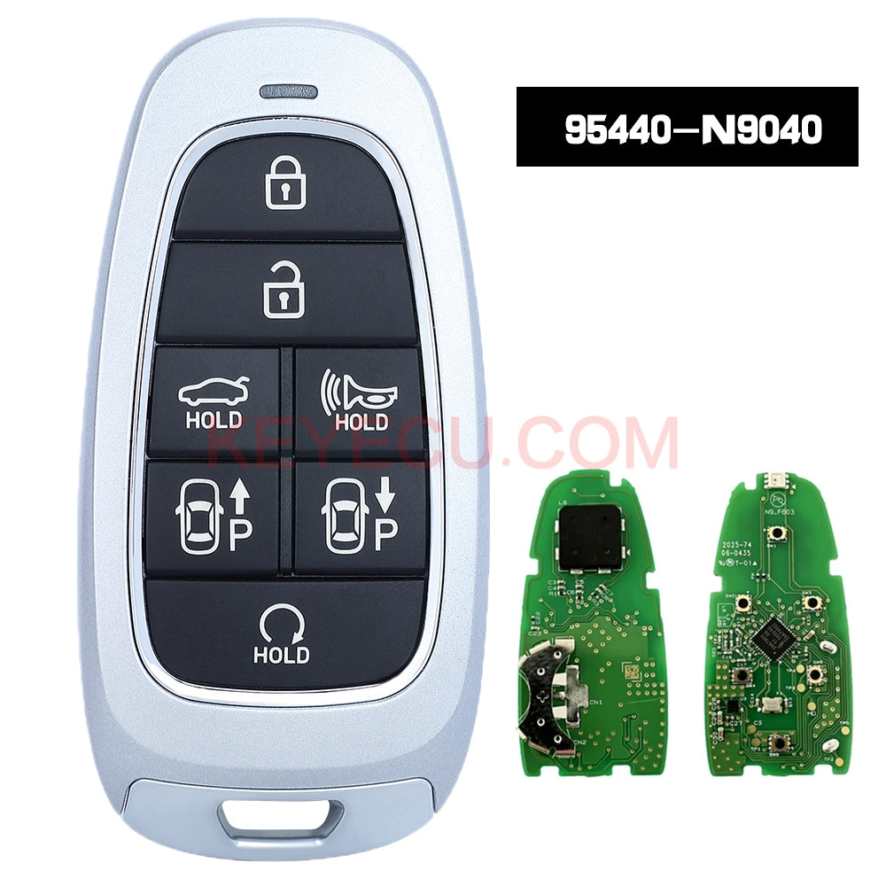 OEM Board 95440-N9040, TQ8-FOB-4F44 433MHz HITAG3 Chip 6 Button Keyless Entry Remote Fob Smart Key for Hyundai Tucson 2022